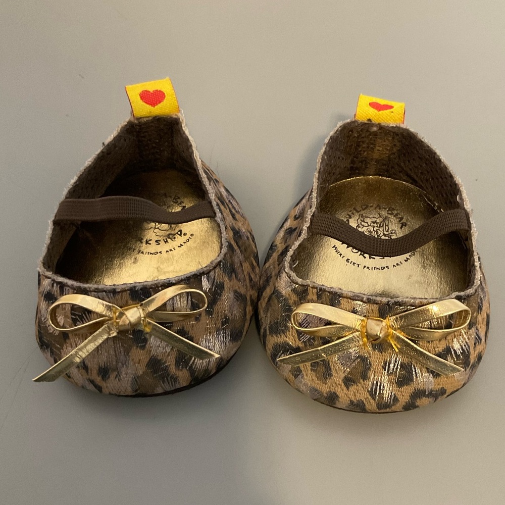 Build a Bear Leopard Print Ballet Style Shoes